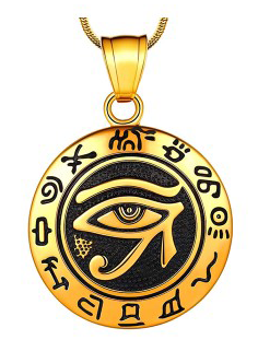 gold round eye of horus